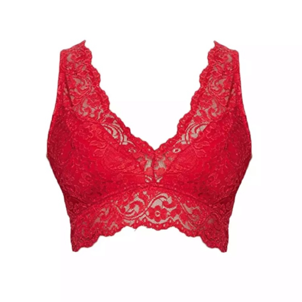 New! Red Lace Bralette - Picture 2 of 7